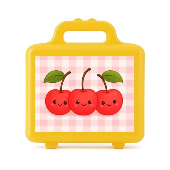 Maleta Plástica Personalizada 12x10cm Cerejinha