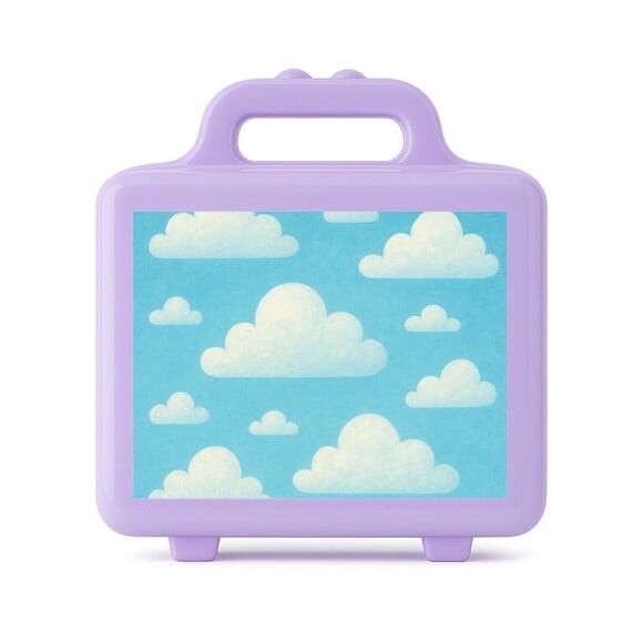 Maleta Plástica Personalizada 12x10cm Céu Azul