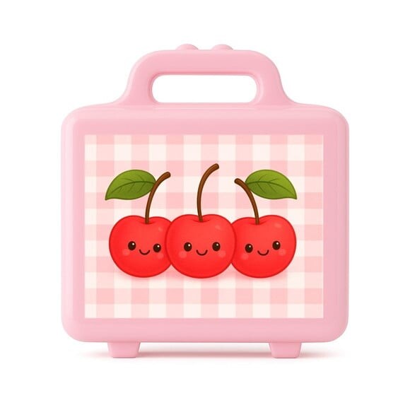 Maleta Plástica Personalizada 12x10cm Cerejinha