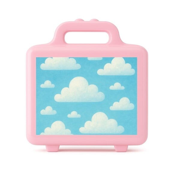 Maleta Plástica Personalizada 12x10cm Céu Azul