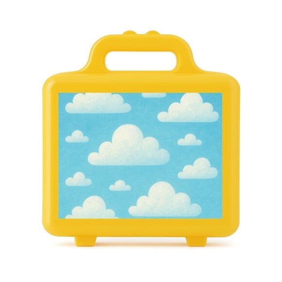 Maleta Plástica Personalizada 12x10cm Céu Azul