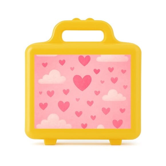 Maleta Plástica Personalizada 12x10cm Céu Rosa