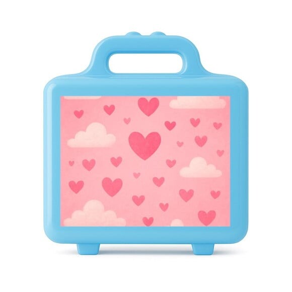 Maleta Plástica Personalizada 12x10cm Céu Rosa