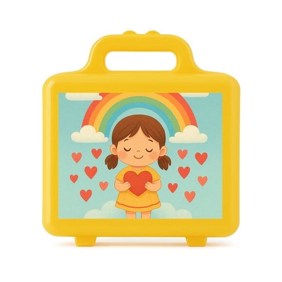 Maleta Plástica Personalizada 12x10cm Chuva de Amor