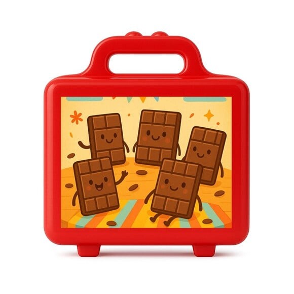 Maleta Plástica Personalizada 12x10cm Chocolates