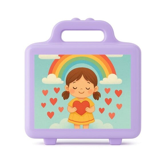 Maleta Plástica Personalizada 12x10cm Chuva de Amor