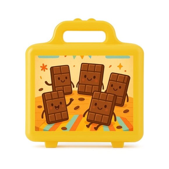 Maleta Plástica Personalizada 12x10cm Chocolates