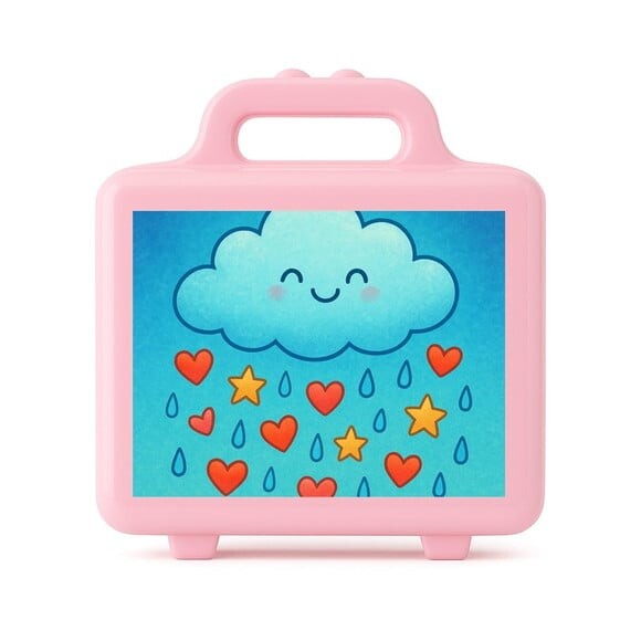 Maleta Plástica Personalizada 12x10cm Chuva de Bênçãos