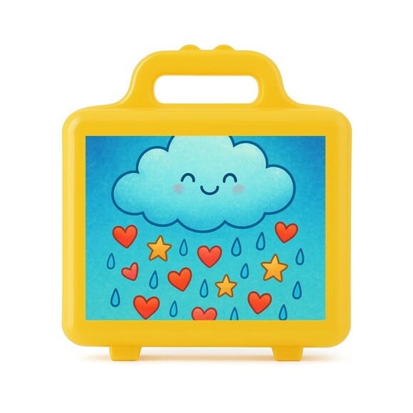Maleta Plástica Personalizada 12x10cm Chuva de Bênçãos