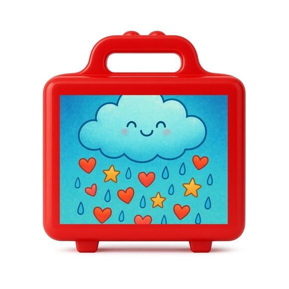 Maleta Plástica Personalizada 12x10cm Chuva de Bênçãos