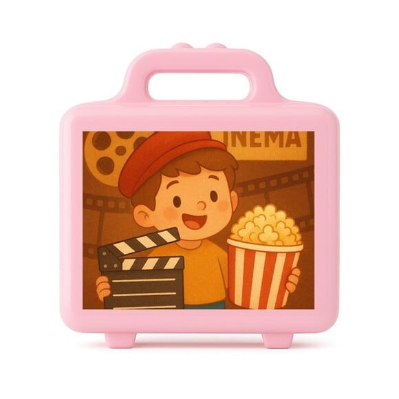 Maleta Plástica Personalizada 12x10cm Cinema Antigo