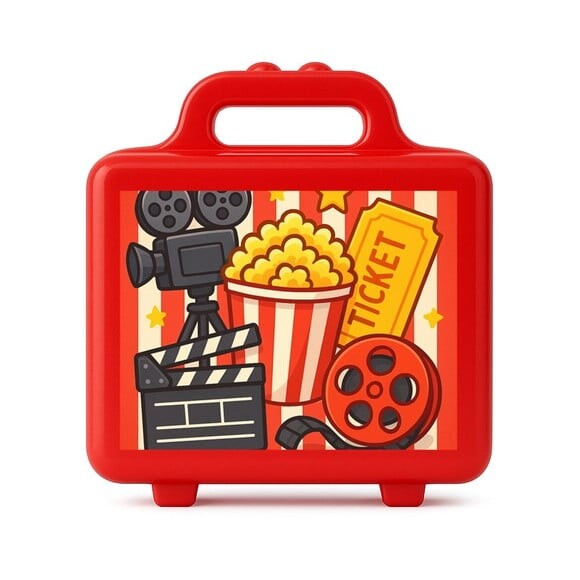 Maleta Plástica Personalizada 12x10cm Cinema
