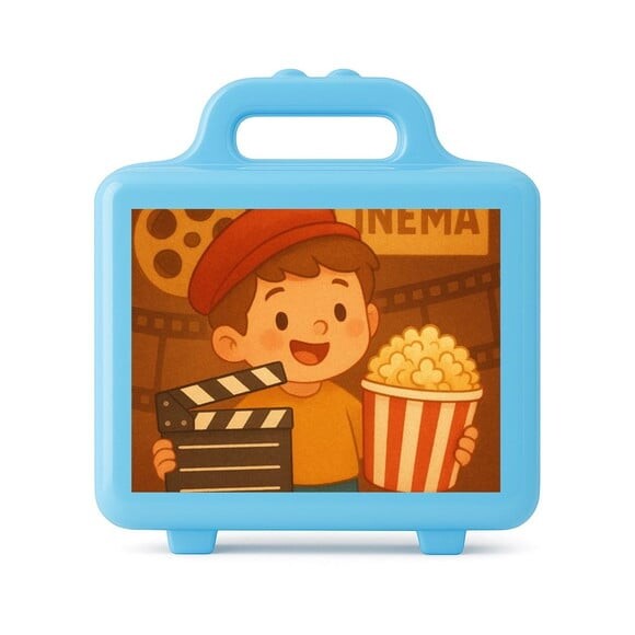Maleta Plástica Personalizada 12x10cm Cinema Antigo
