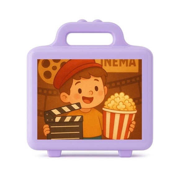 Maleta Plástica Personalizada 12x10cm Cinema Antigo