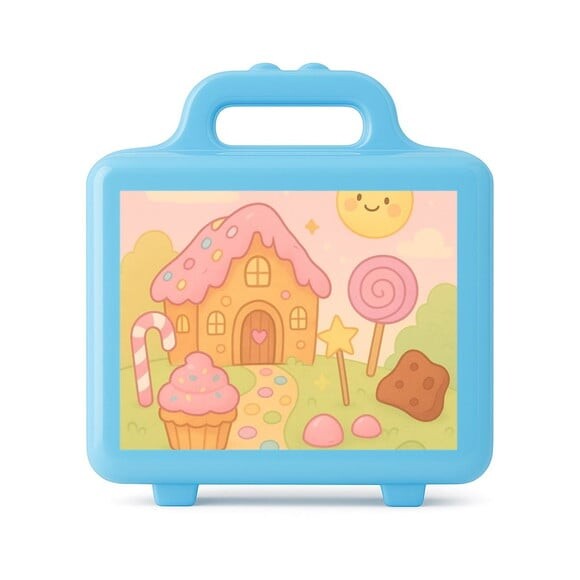 Maleta Plástica Personalizada 12x10cm Confeitaria Kids