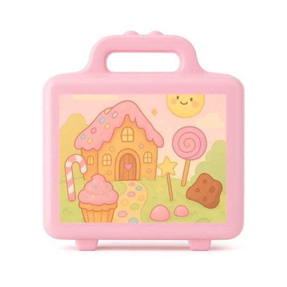 Maleta Plástica Personalizada 12x10cm Confeitaria Kids