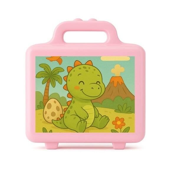 Maleta Plástica Personalizada 12x10cm Dinossauro Baby