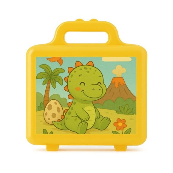 Maleta Plástica Personalizada 12x10cm Dinossauro Baby