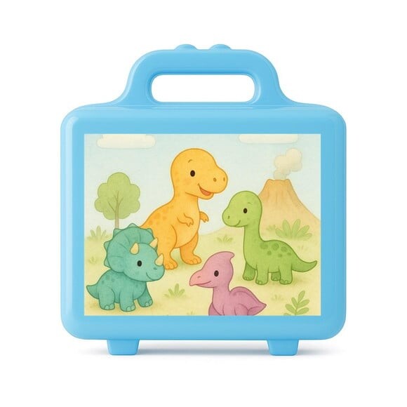 Maleta Plástica Personalizada 12x10cm Dinossauros Baby