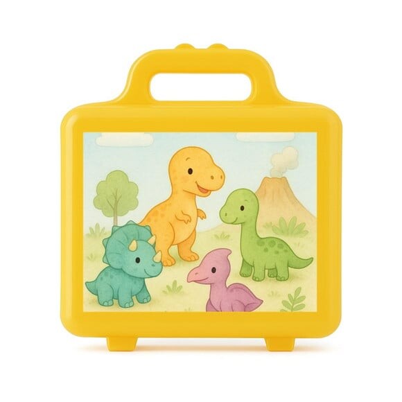 Maleta Plástica Personalizada 12x10cm Dinossauros Baby