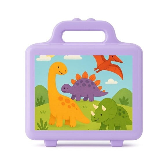 Maleta Plástica Personalizada 12x10cm Dinossauros