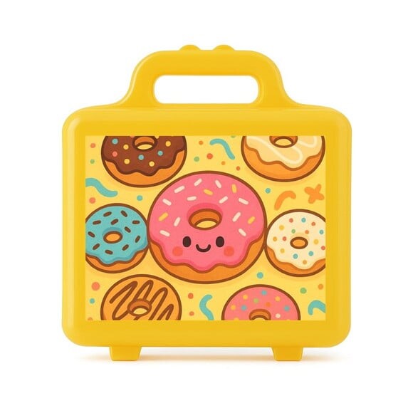 Maleta Plástica Personalizada 12x10cm Donuts