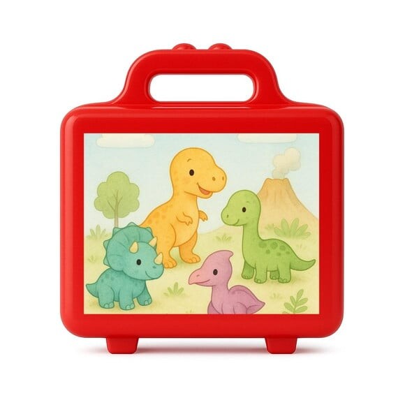 Maleta Plástica Personalizada 12x10cm Dinossauros Baby