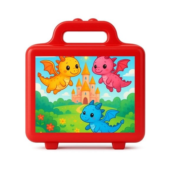 Maleta Plástica Personalizada 12x10cm Dragões