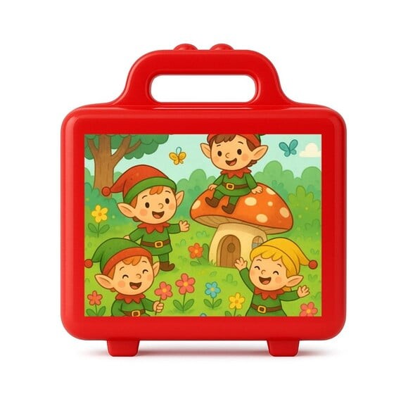 Maleta Plástica Personalizada 12x10cm Duendes