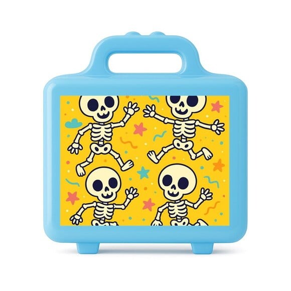 Maleta Plástica Personalizada 12x10cm Esqueletinhos Kids