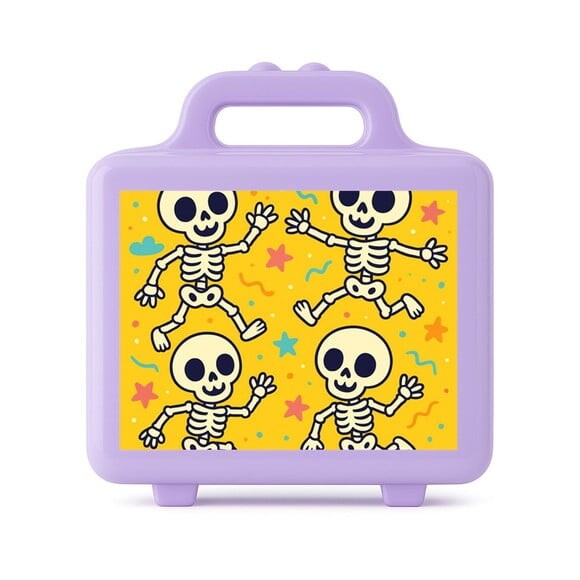 Maleta Plástica Personalizada 12x10cm Esqueletinhos Kids