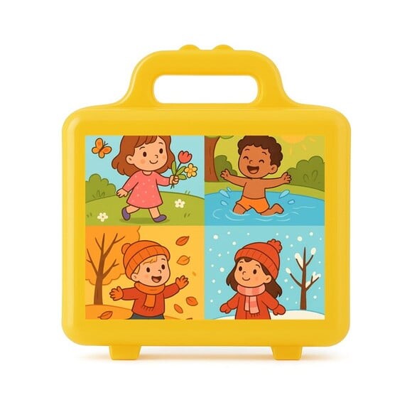 Maleta Plástica Personalizada 12x10cm Estações do Ano