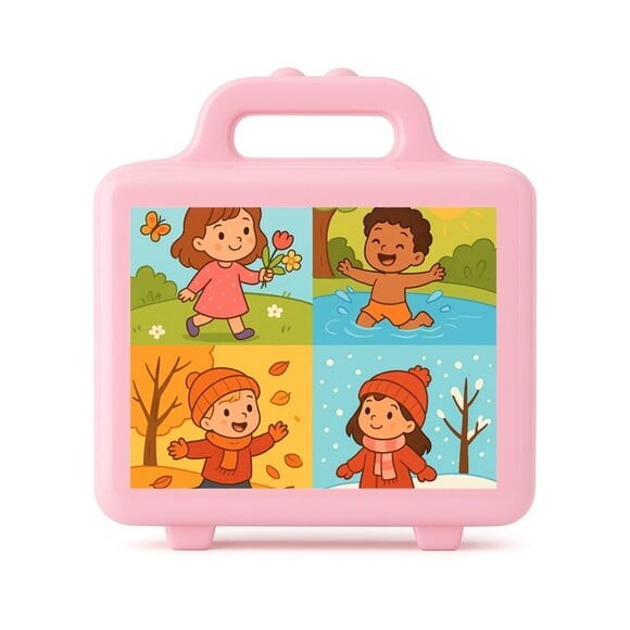 Maleta Plástica Personalizada 12x10cm Estações do Ano