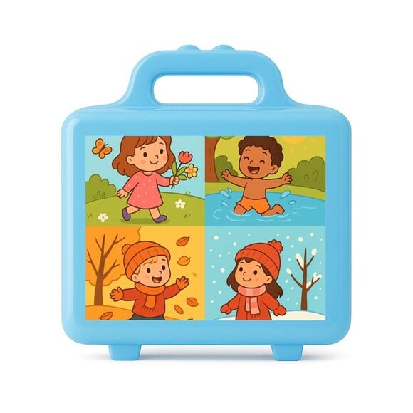 Maleta Plástica Personalizada 12x10cm Estações do Ano