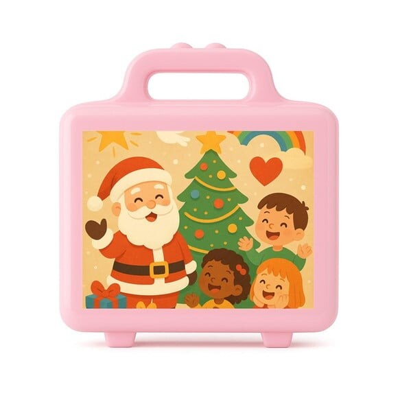 Maleta Plástica Personalizada 12x10cm Feliz Natal