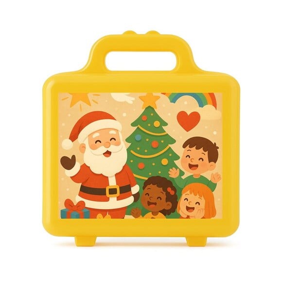 Maleta Plástica Personalizada 12x10cm Feliz Natal