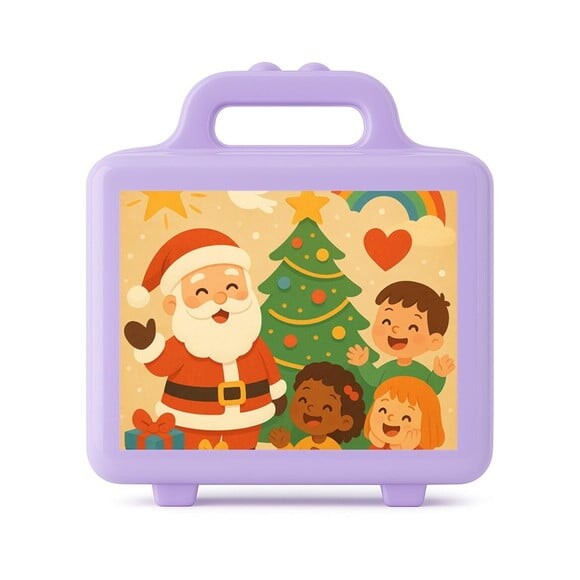 Maleta Plástica Personalizada 12x10cm Feliz Natal