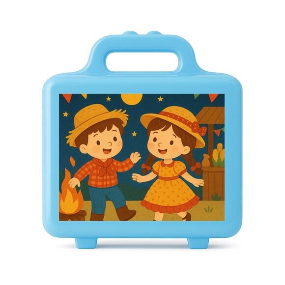 Maleta Plástica Personalizada 12x10cm Festa Junina