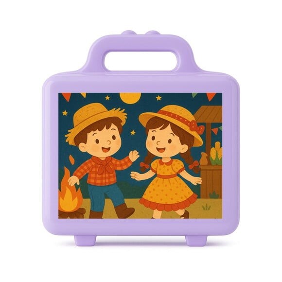 Maleta Plástica Personalizada 12x10cm Festa Junina