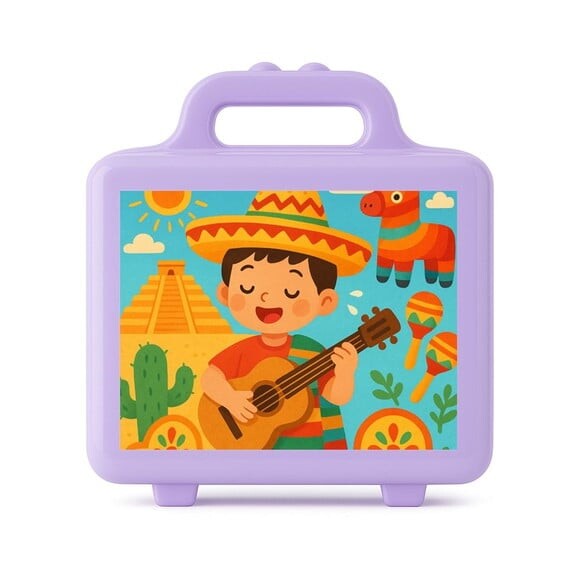 Maleta Plástica Personalizada 12x10cm Festa Mexicana