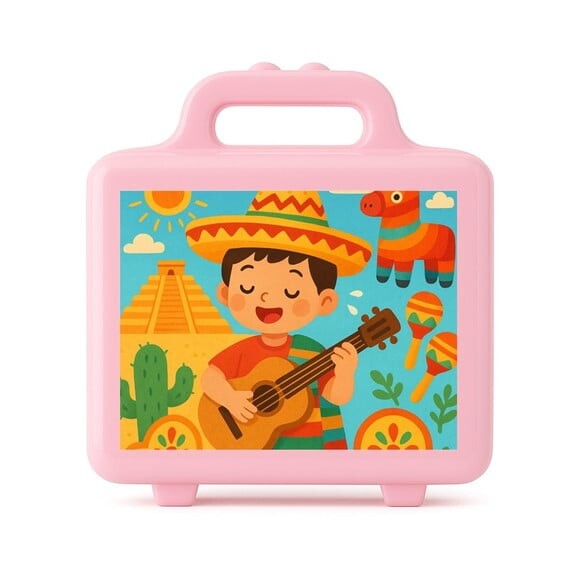 Maleta Plástica Personalizada 12x10cm Festa Mexicana