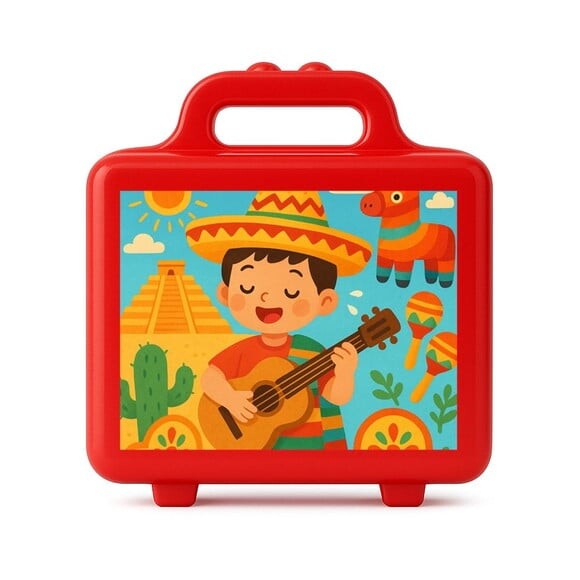 Maleta Plástica Personalizada 12x10cm Festa Mexicana
