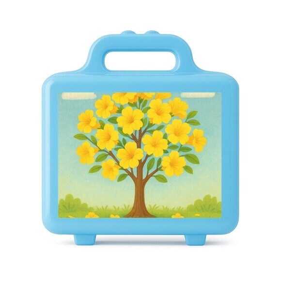 Maleta Plástica Personalizada 12x10cm Flor de Ipê Amarela