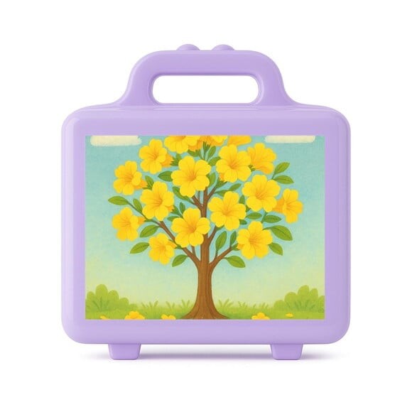 Maleta Plástica Personalizada 12x10cm Flor de Ipê Amarela