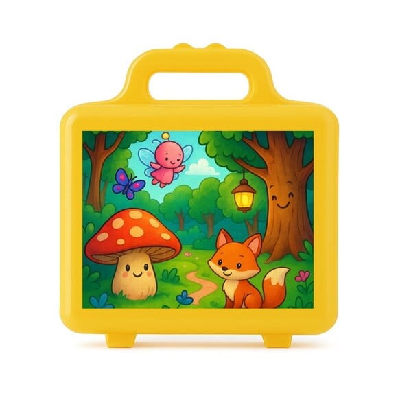 Maleta Plástica Personalizada 12x10cm Floresta Encantada