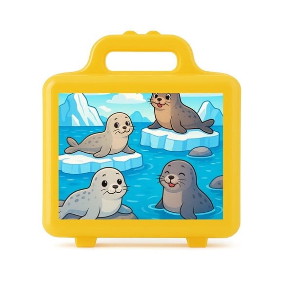 Maleta Plástica Personalizada 12x10cm Focas