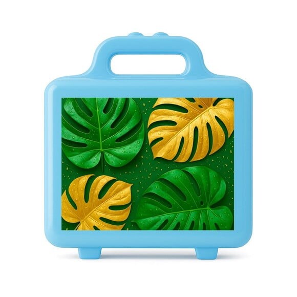Maleta Plástica Personalizada 12x10cm Folha Costela-de-adão