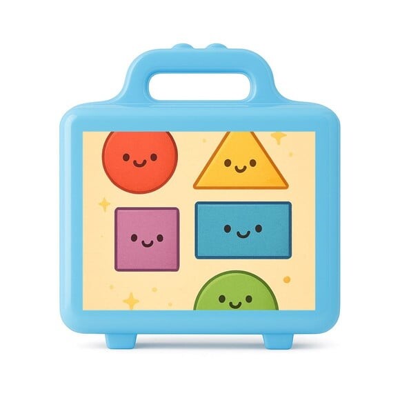 Maleta Plástica Personalizada 12x10cm Formas Geométricas