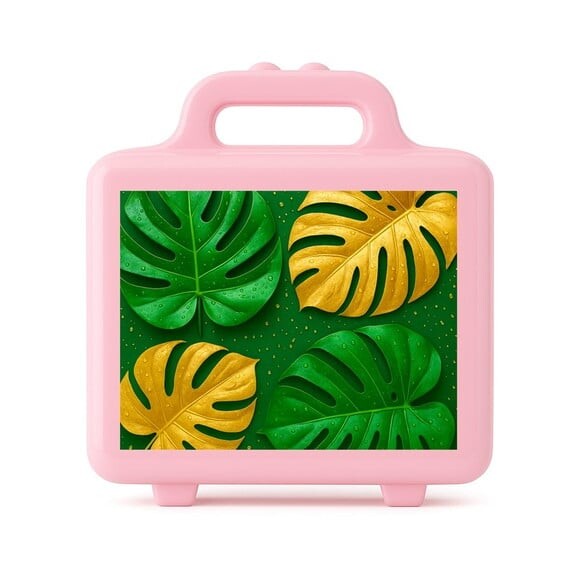 Maleta Plástica Personalizada 12x10cm Folha Costela-de-adão