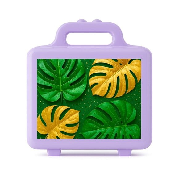 Maleta Plástica Personalizada 12x10cm Folha Costela-de-adão